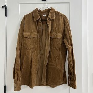Uniqlo Corduroy Button-Up Jacket in Brown